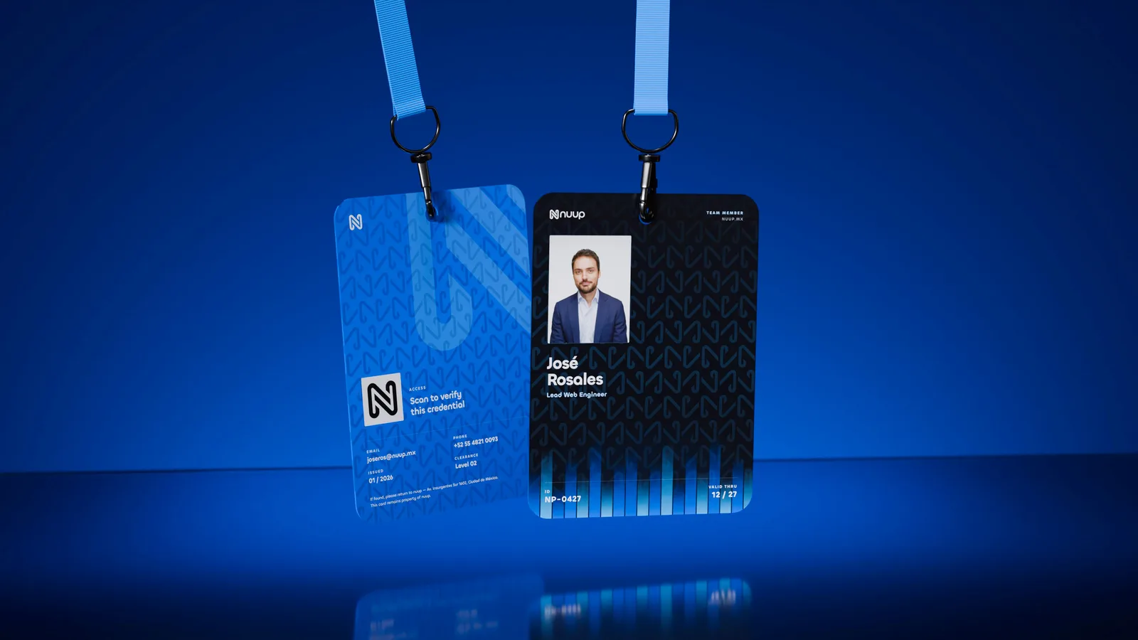 Credencial de acceso con el sistema aplicado.
