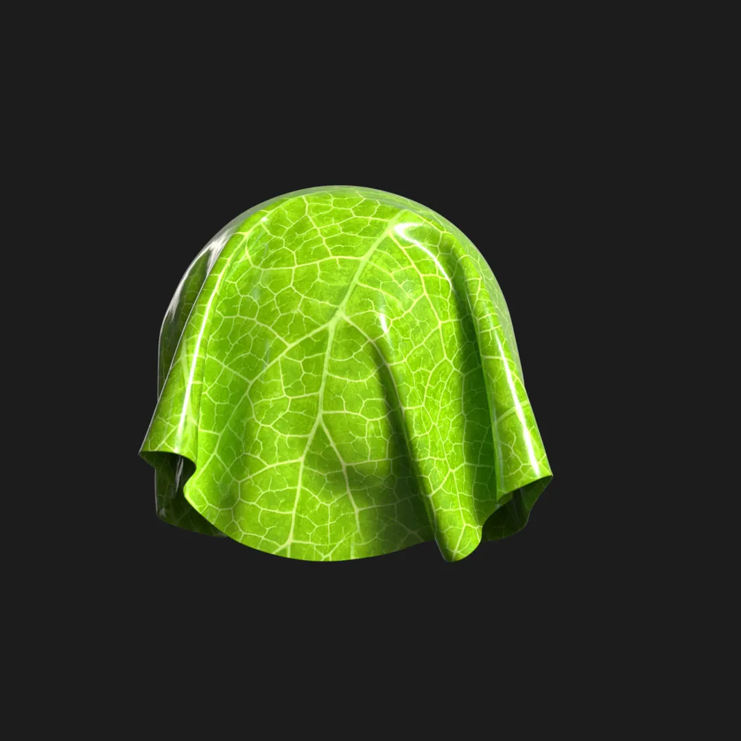 La lechuga, con textura PBR propia para resolver la translucencia.