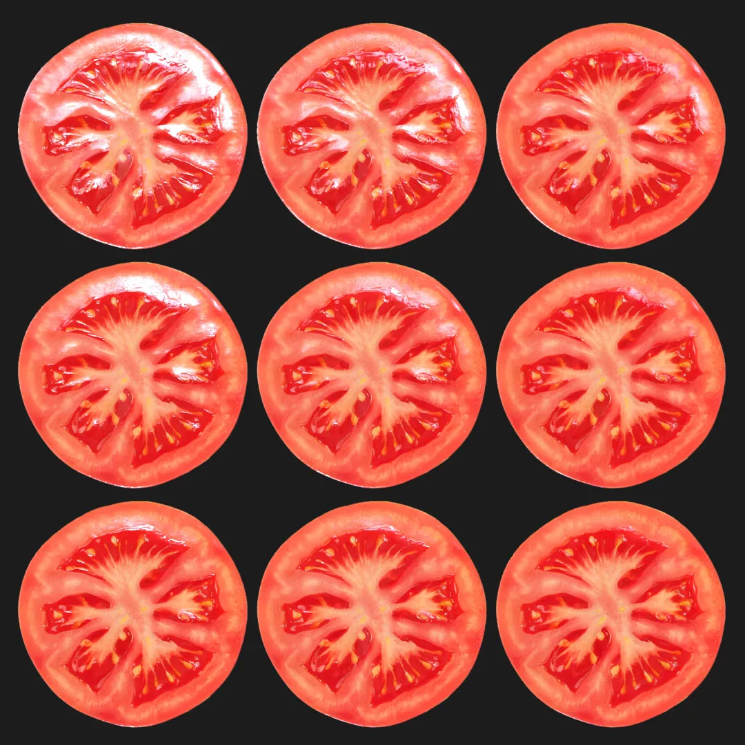 El tomate, buscando irregularidad de superficie antes que brillo.