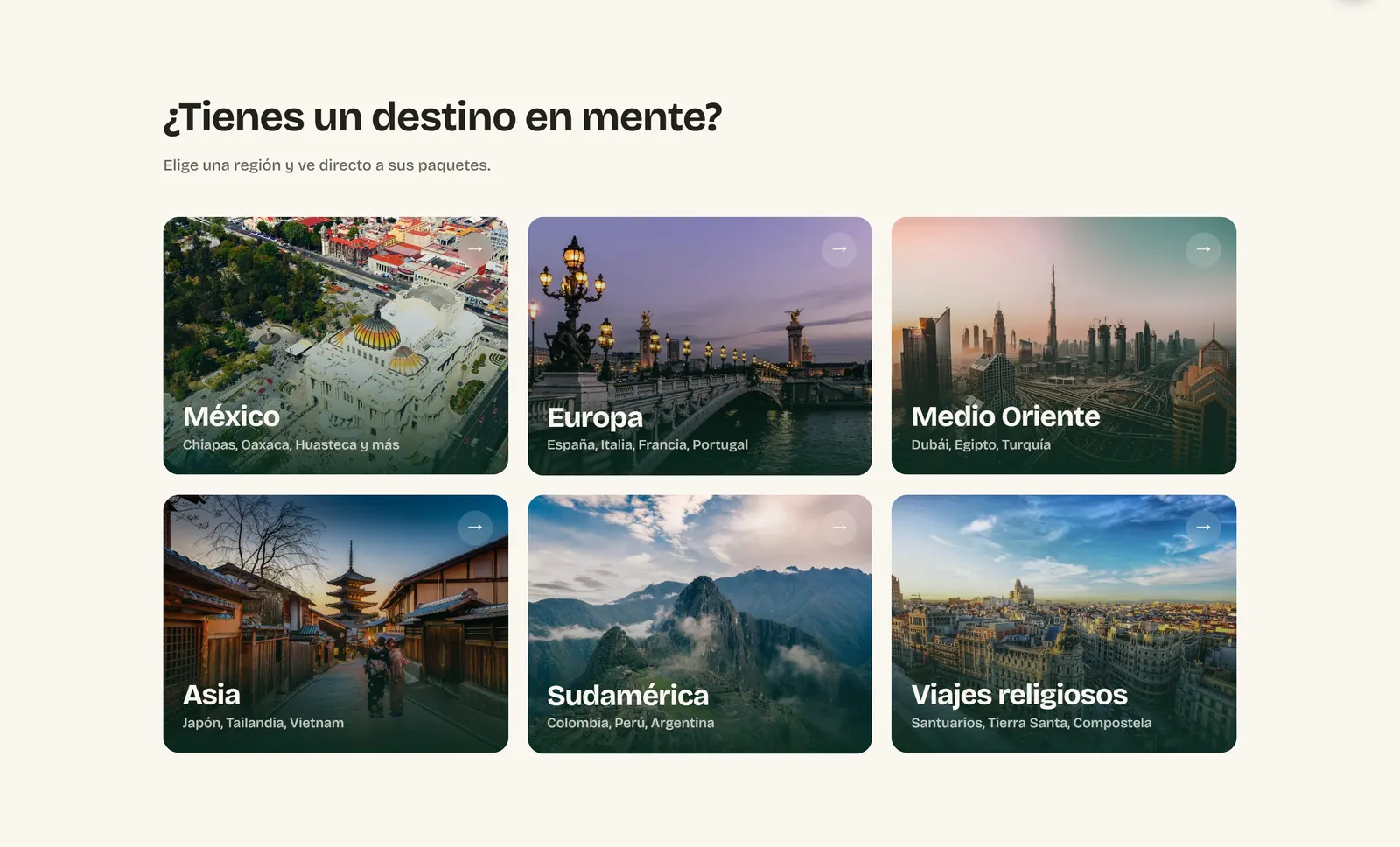 Seis regiones para entrar por continente cuando todavía no hay un viaje en mente.