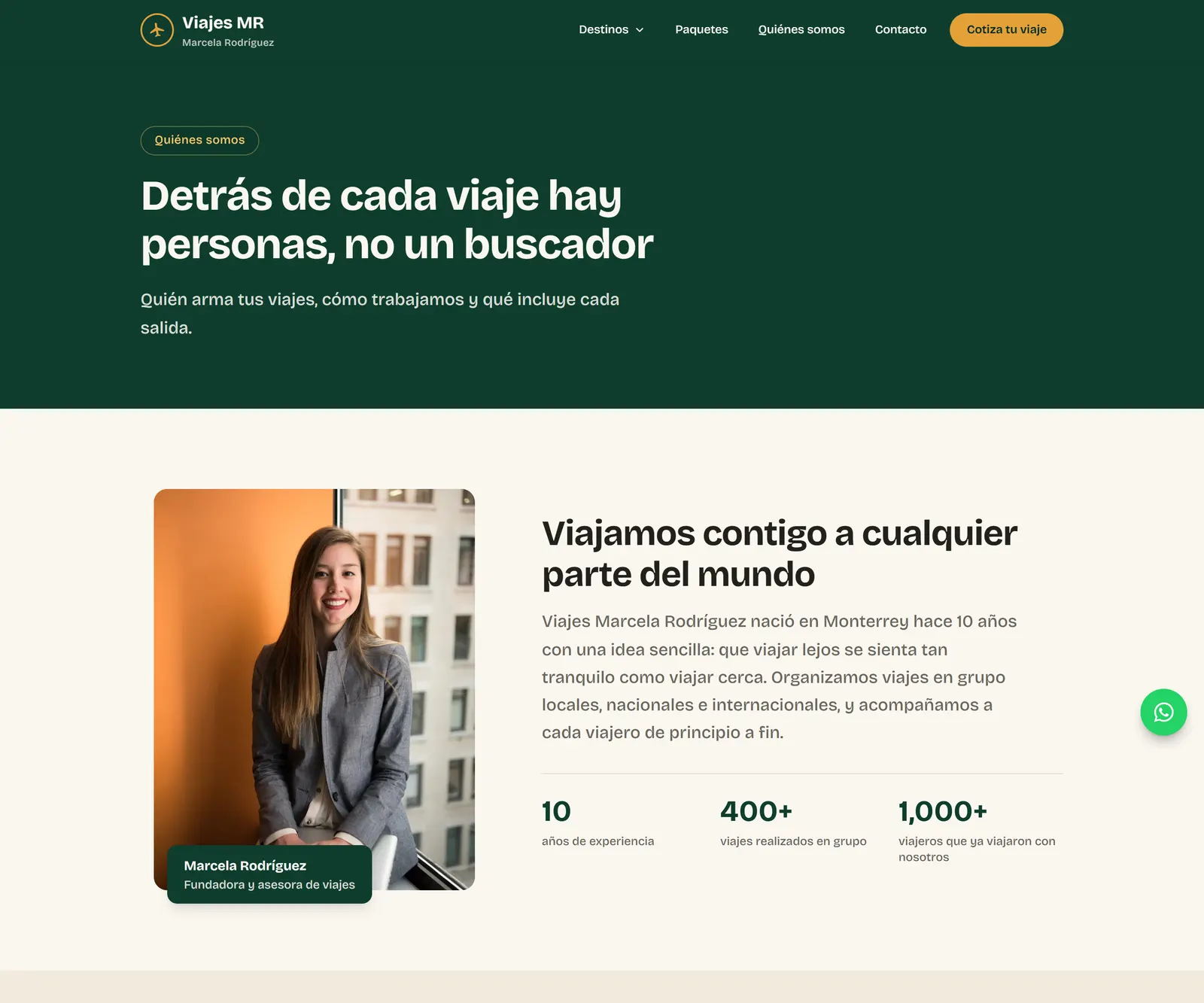 Quiénes somos responde con quién viajas, no a dónde.